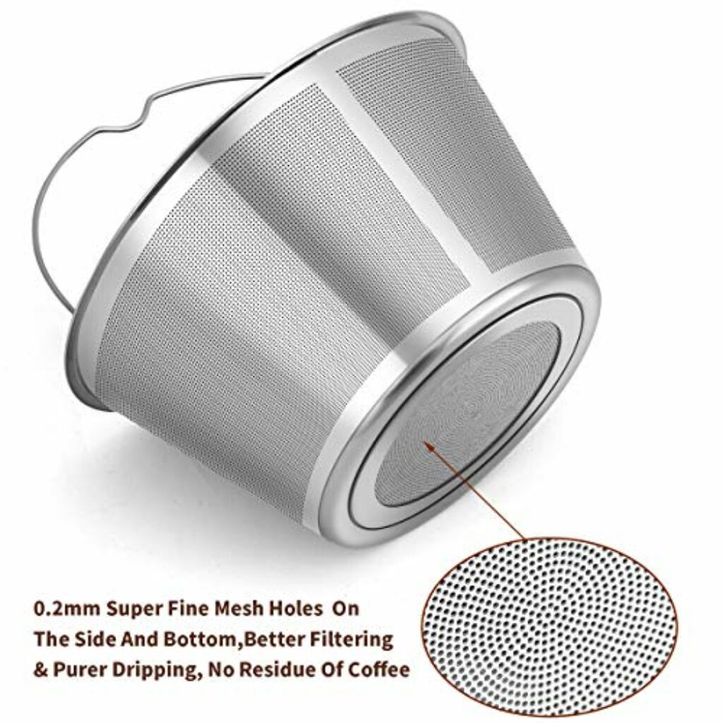 RUOYING 4-5 Cup Reusable Permanent Basket Coffee Filters