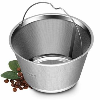 RUOYING 4-5 Cup Reusable Permanent Basket Coffee Filters