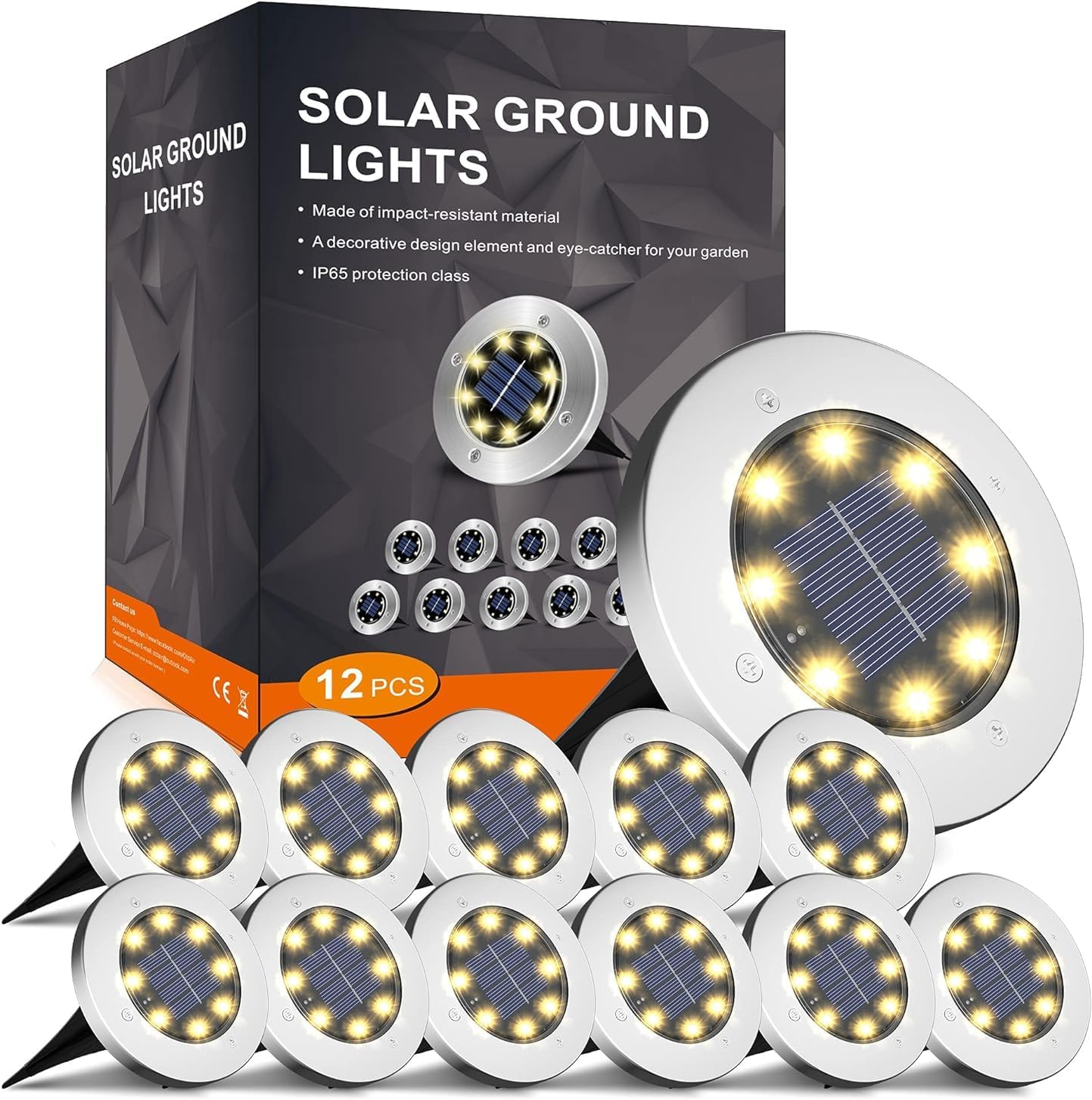 Illuminate Your Outdoors with INCX Solar Ground Lights 1 Product Image