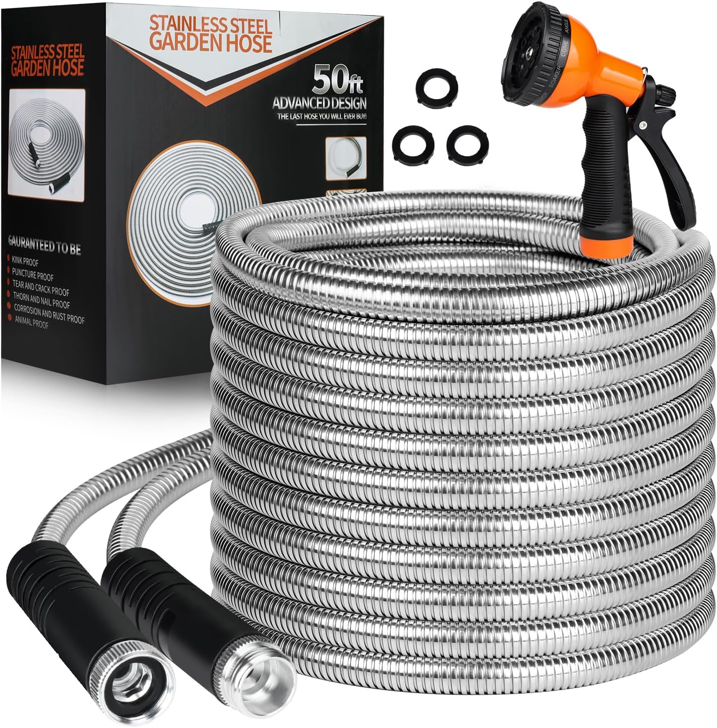 Comprehensive Review of the HDKing 50 FT Flexible Metal Garden Hose 1 Product Image