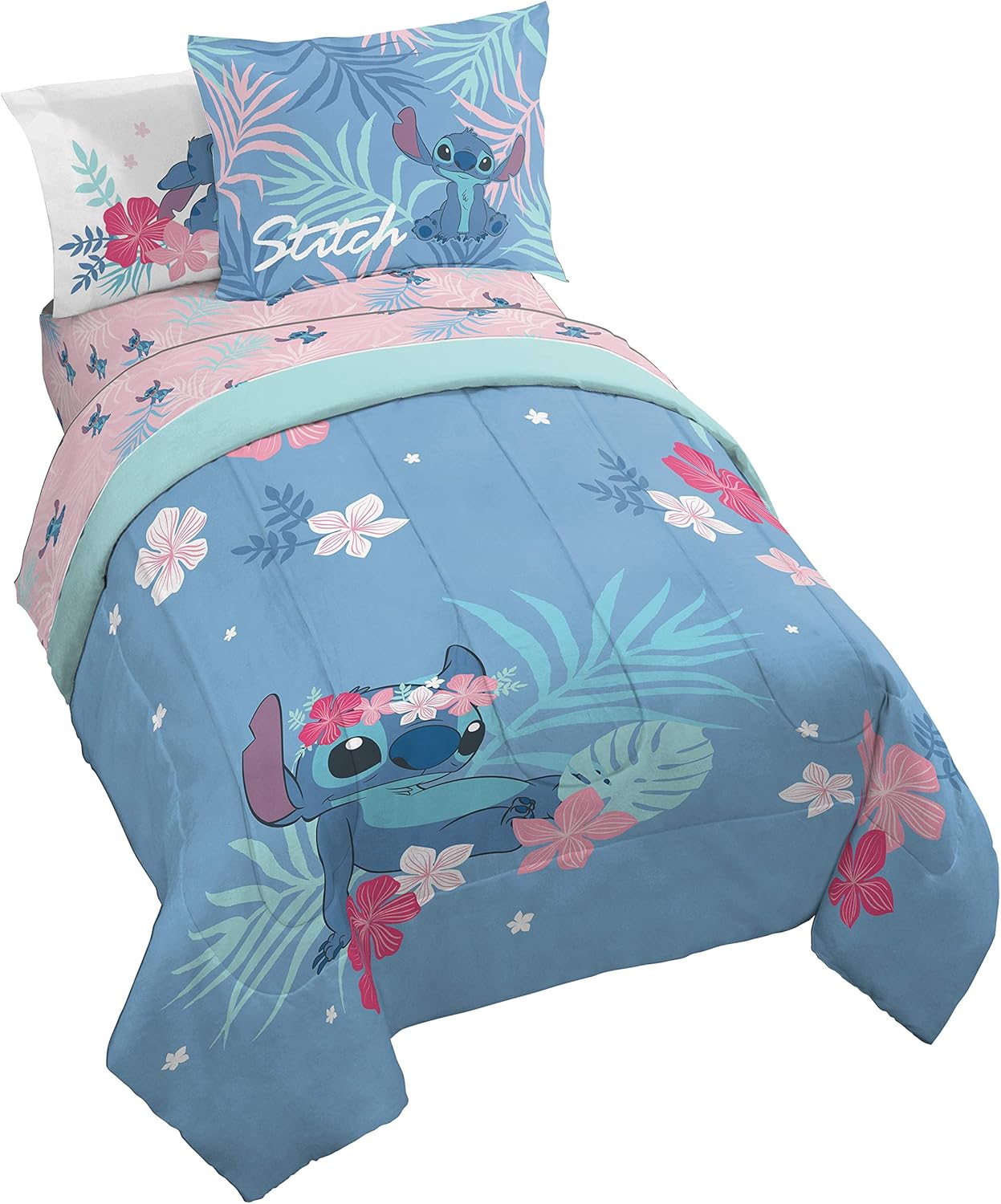 Transform Your Child's Bedroom with Jay Franco's Disney Lilo & Stitch Bed Set 1 Product Image