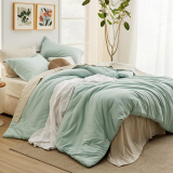 Ultimate Comfort Awaits with Bedsure Queen Comforter Set in Sage Green