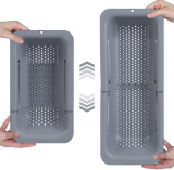 Discover the Versatility of BLUE GINKGO Over the Sink Colander Strainer Basket