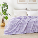 Experience Ultimate Comfort with the Cozy Bliss Seersucker Cooling Comforter