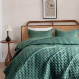 DOWNCOOL Dark Green King Size Quilt Review