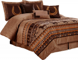 Explore the Chezmoi Collection Sedona Southwestern Wild Horses Comforter Set