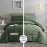Experience Comfort with the HIG 3pc Green Queen Size Comforter Set