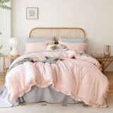 Elevate Your Bedroom Aesthetic with JANZAA Pink Blush Comforter Set