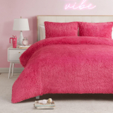 Indulge in Comfort with the Juicy Couture Shaggy Faux Fur Comforter Set