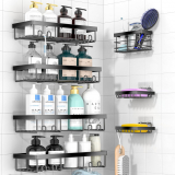 Maximize Your Space with the Moforoco 7 Pack Adhesive Shower Organizer Caddy Shelves Rack