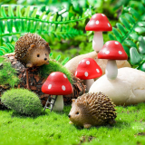 Enhance Your Garden Aesthetics with Queekay Resin Hedgehogs and Wood Mushroom Sculpture