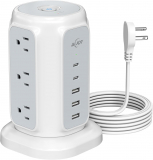 Maximize Your Space with the USB C Flat Plug Power Strip Tower
