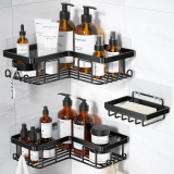 Maximize Your Bathroom Space with YASONIC Corner Adhesive Shower Caddy